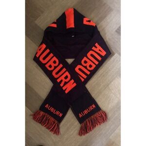 Auburn University Hooded Scarf with Pockets Navy Blue Orange 66" War Eagle